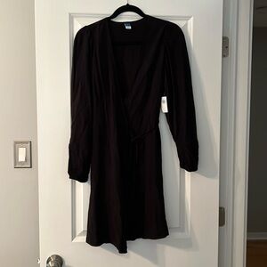 Brand new with tags black Old Navy wrap dress. Never worn